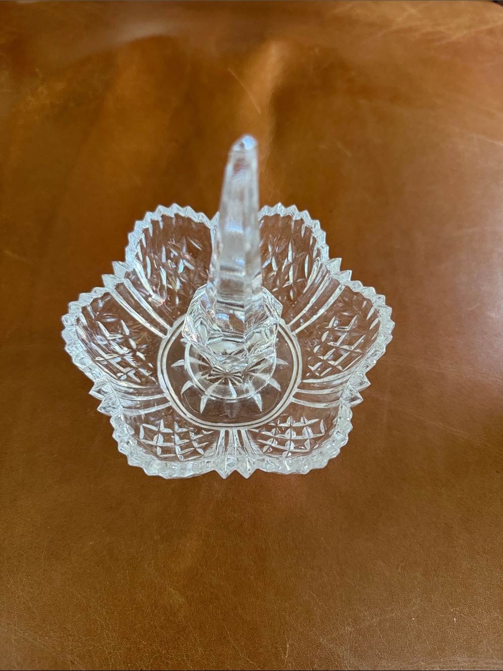 Clear Crystal Ring & Jewelry Holder Dish